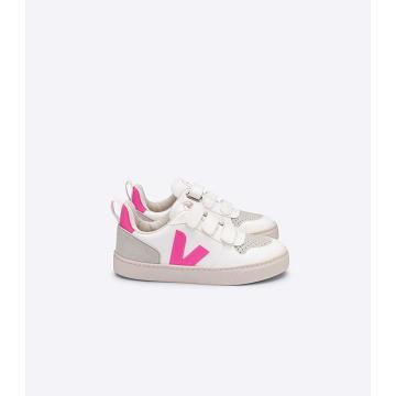 Veja V-10 CWL Sko Barn White/Pink | NO 786UZG